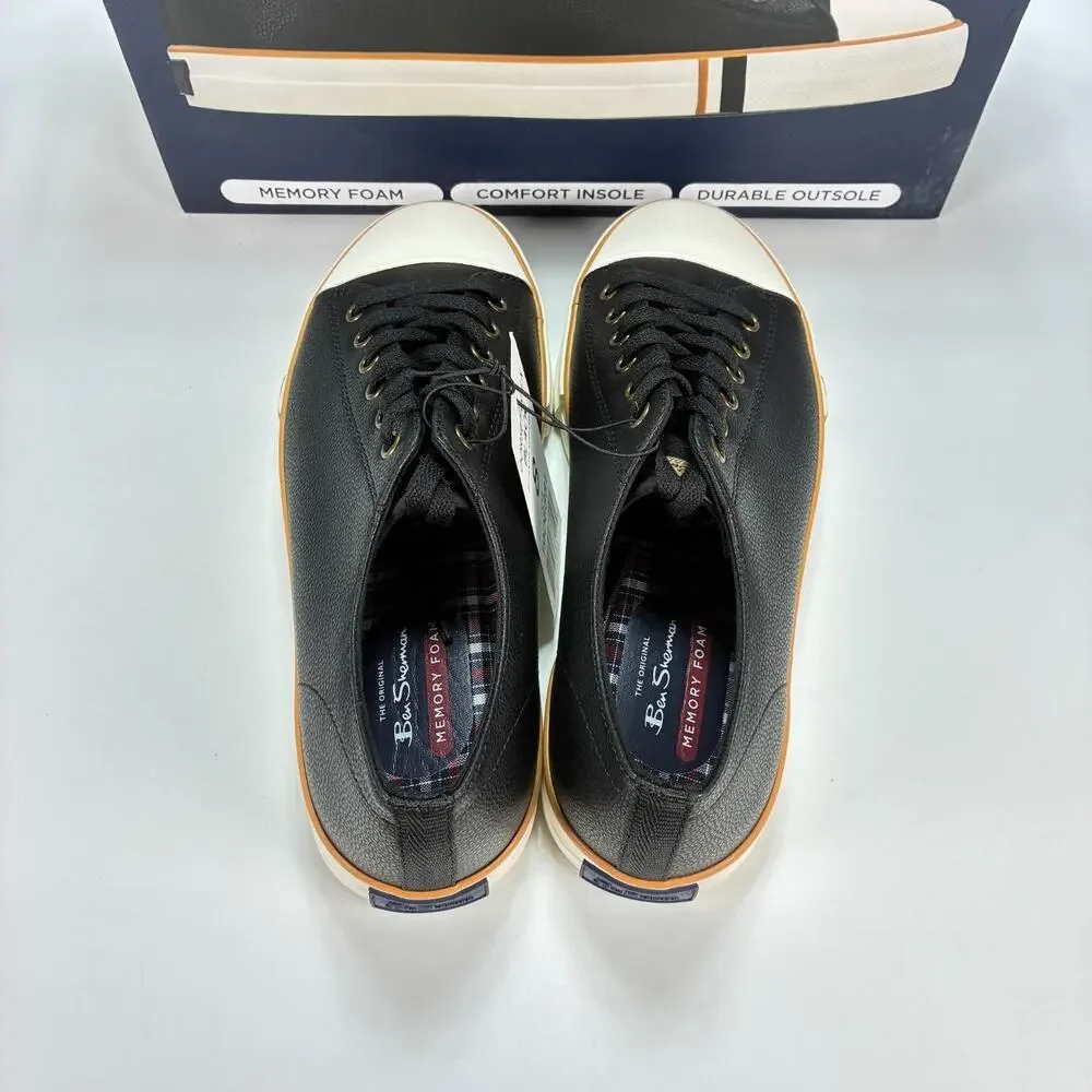 Ben Sherman Dorset Lo LX Black Low Top Sneakers Shoes BSMDORLXGD-0840 Men's Sz 8